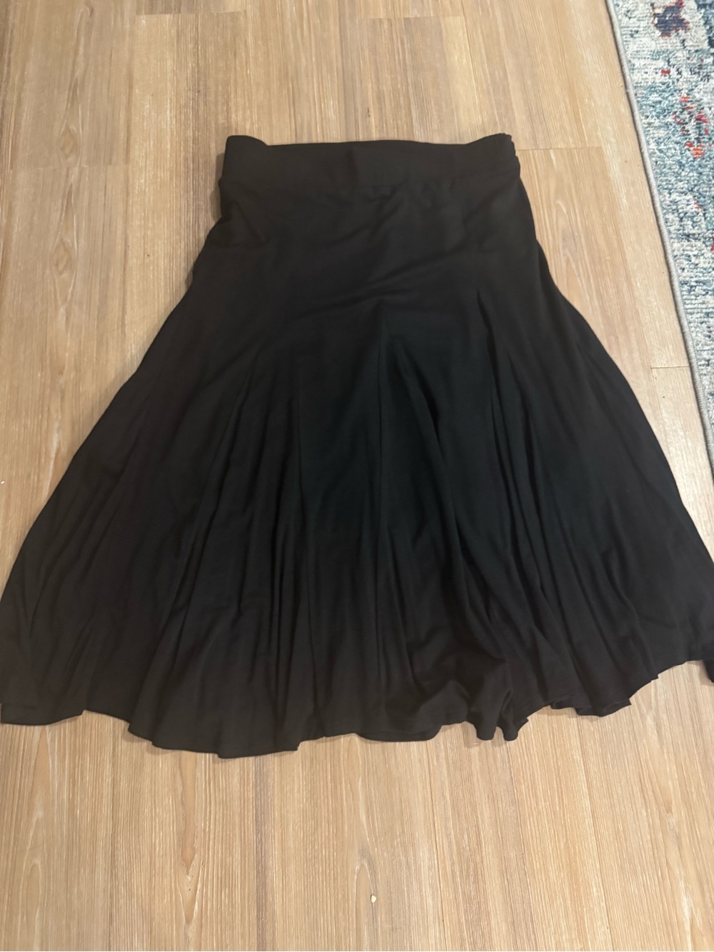 Lapis Black Circle Skirt - Flared Women's Skirt